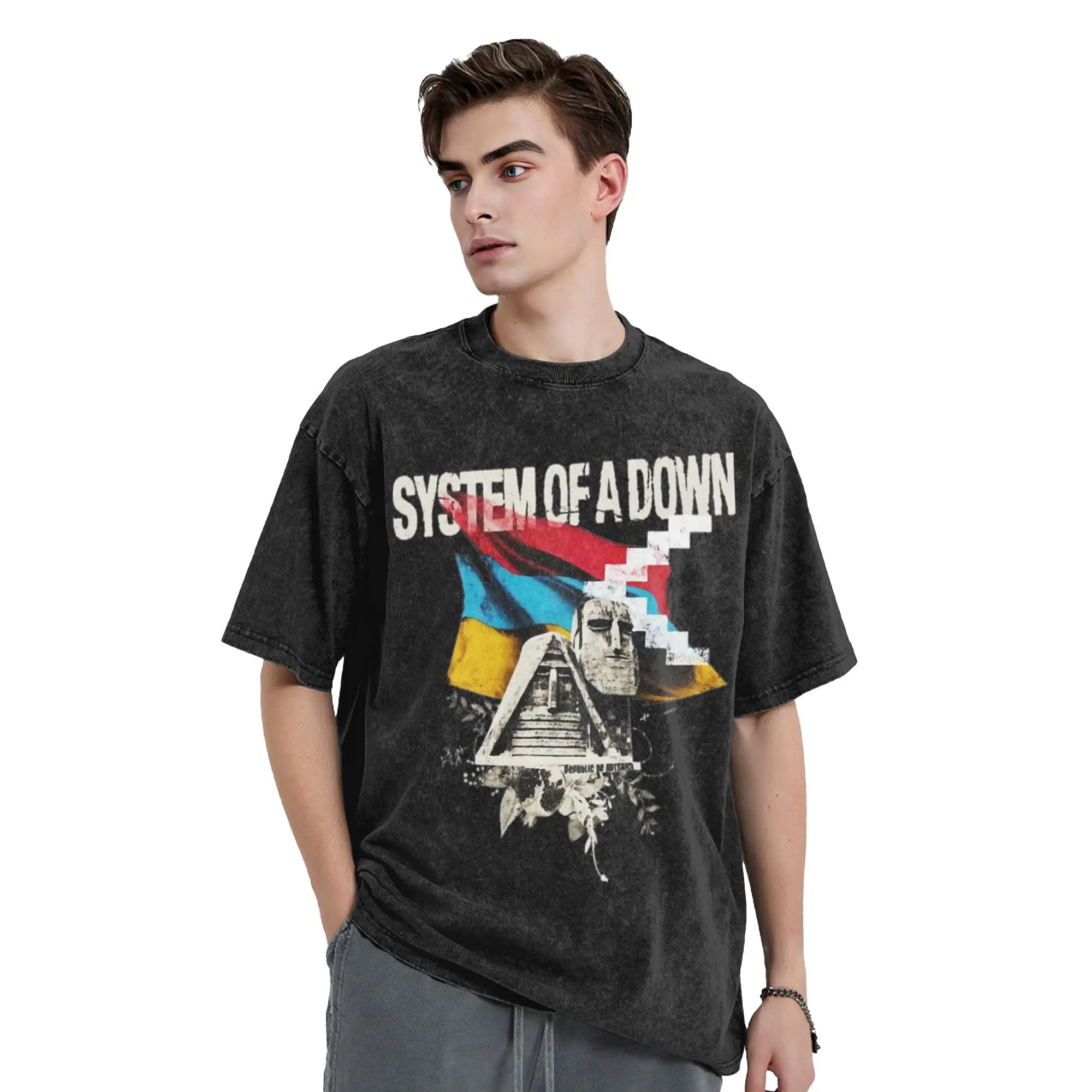 Prana Koszulka System Of A Down Metalowa Koszulka Harajuku S.O.A.D Streetwear Graficzne Topy Męska Damska