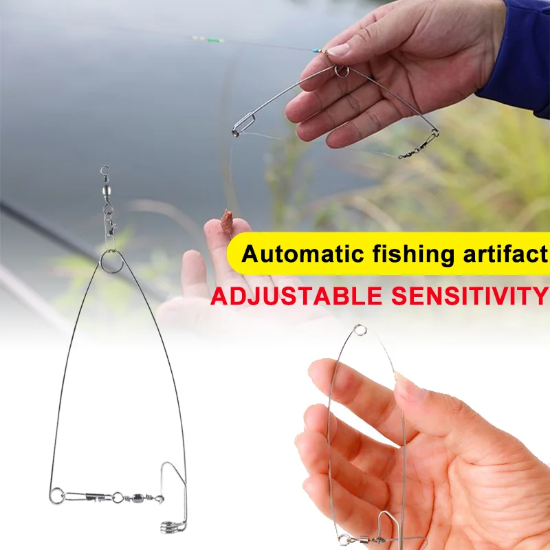 Automatic Fishing Device Stainless Steel Automatic Fishing Hook Universal Fishing Hook Lazy Person