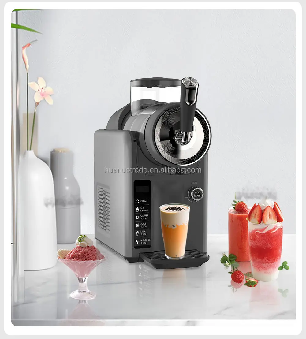 NYNew Model Small    Multi-Functional Self-Cleaning Snow Melting & Ice Cream Machine Cold Drink Milkshake Slush Functions