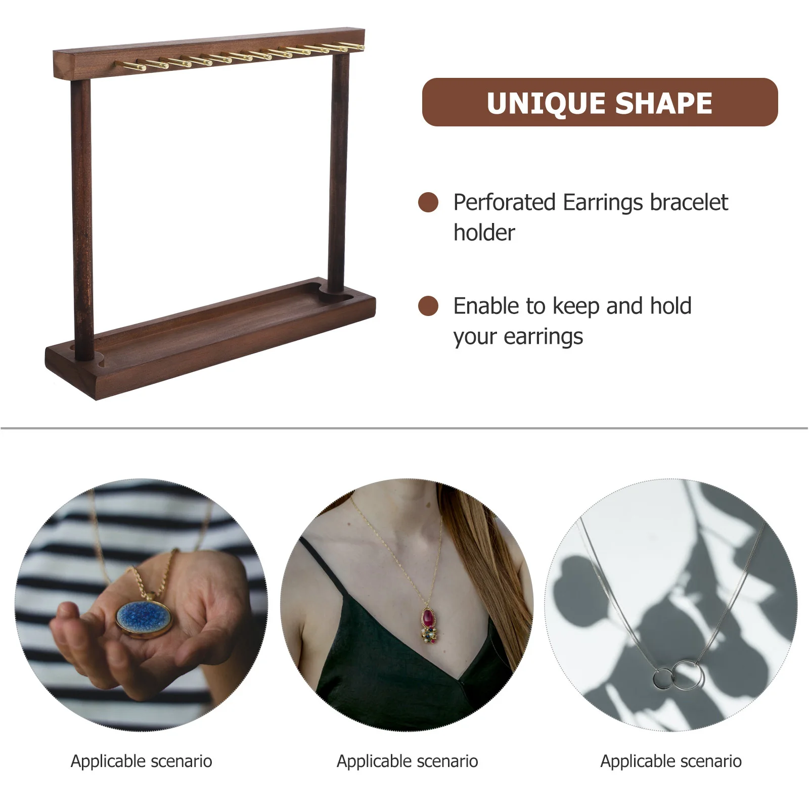 

Earring Holder Organizer Jewelry Display Rack for Necklaces Bracelets Rings Watches Tabletop Jewelry Stand Home Organization