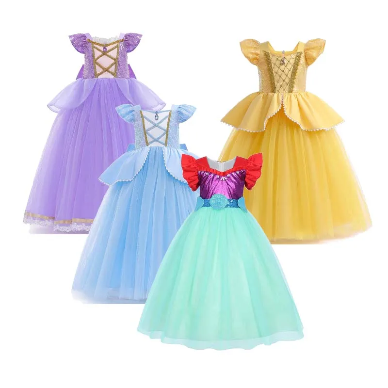 Kids Fairy Tale Clothing Baby Girls Summer Fairy Role Playing Princess Sophia Frock