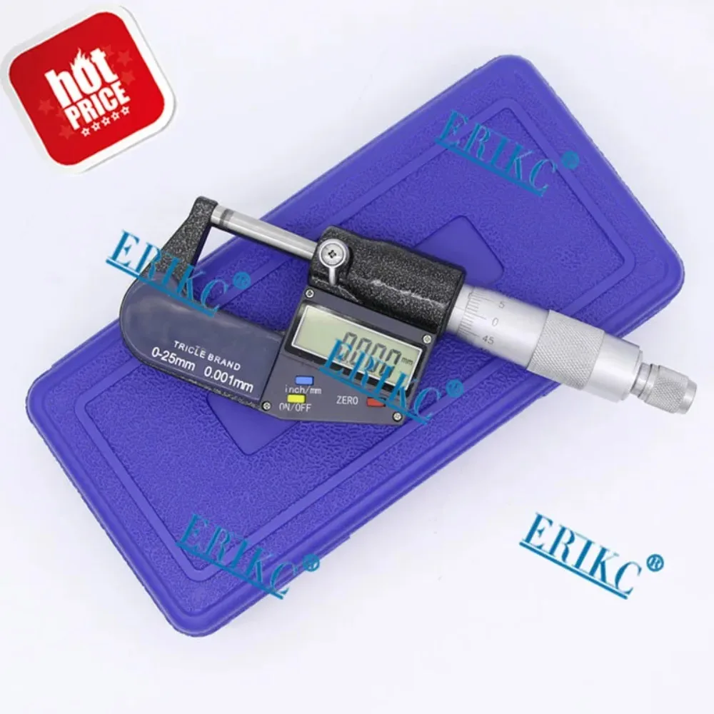 ERIKC Hot Sale Digital Micrometer Gauge E1024006 Auto Fuel Engine Part Micrometer for Common Rail System