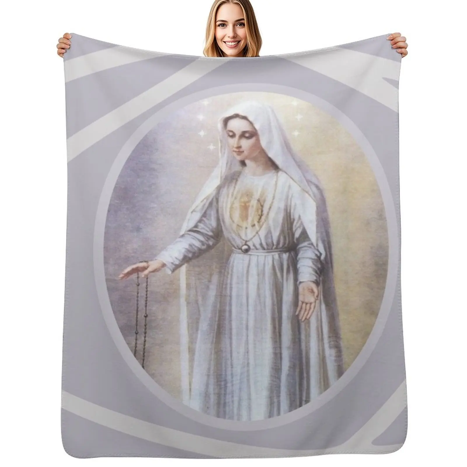Immaculate Heart of Mary, Virgin Mary, Mother of God Throw Blanket Baby Bed Fashionable Stuffeds Thin Blankets