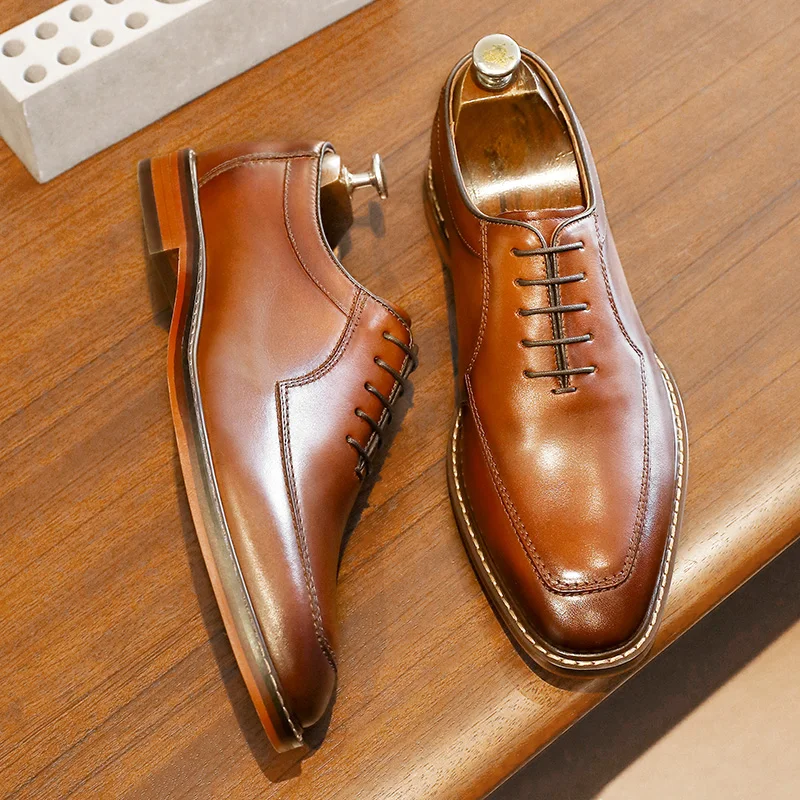 Desai Männer Kleid Schuhe Oxfords Echtes Leder Italienische Formale Schuhe Für Mann Party Klassische Schwarz Höhe zunehmende Hochzeit Geschenke