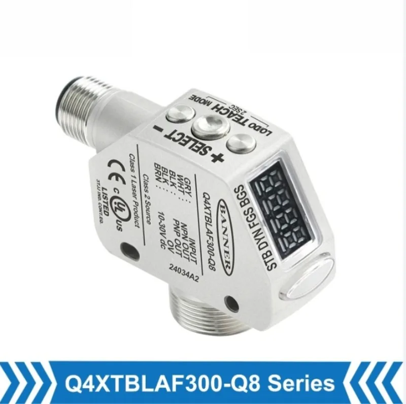 BANNER Q4XTBLAF300-Q-8 Distance Measuring Displacement Sensor With High Switching Accuracy Of 1MM Side Hole Machine Probe