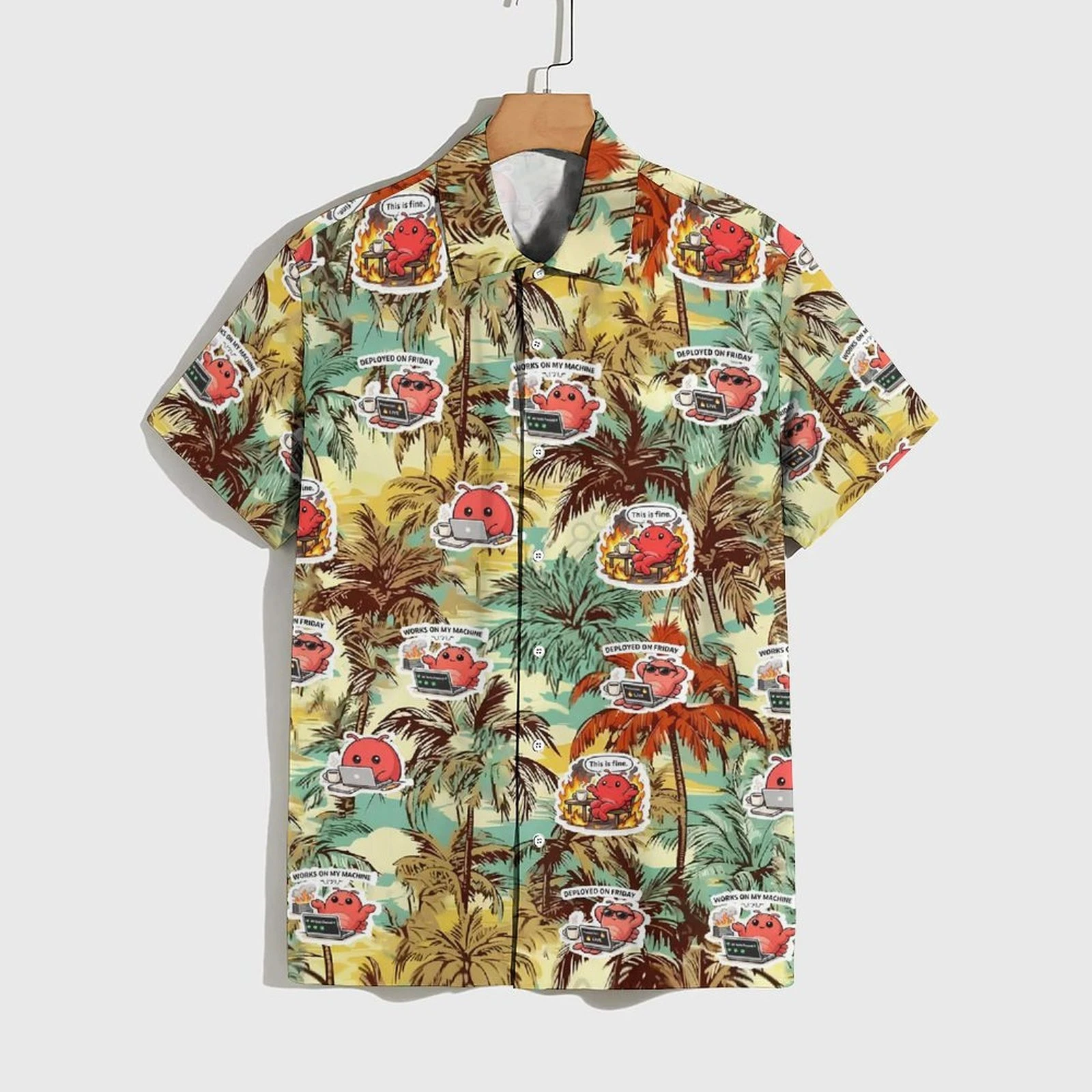 

Рубашка унисекс с мемами и мультяшными изображениями раков, лобстеров, морепродуктов, тропических пальм и графическим принтом OpenClaw