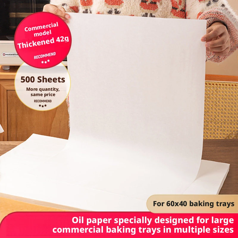 40×60cm Baking Paper Oil-Isolation Paper Oil‑Proof Liner for Cake Molds Home & Commercial Use Baking