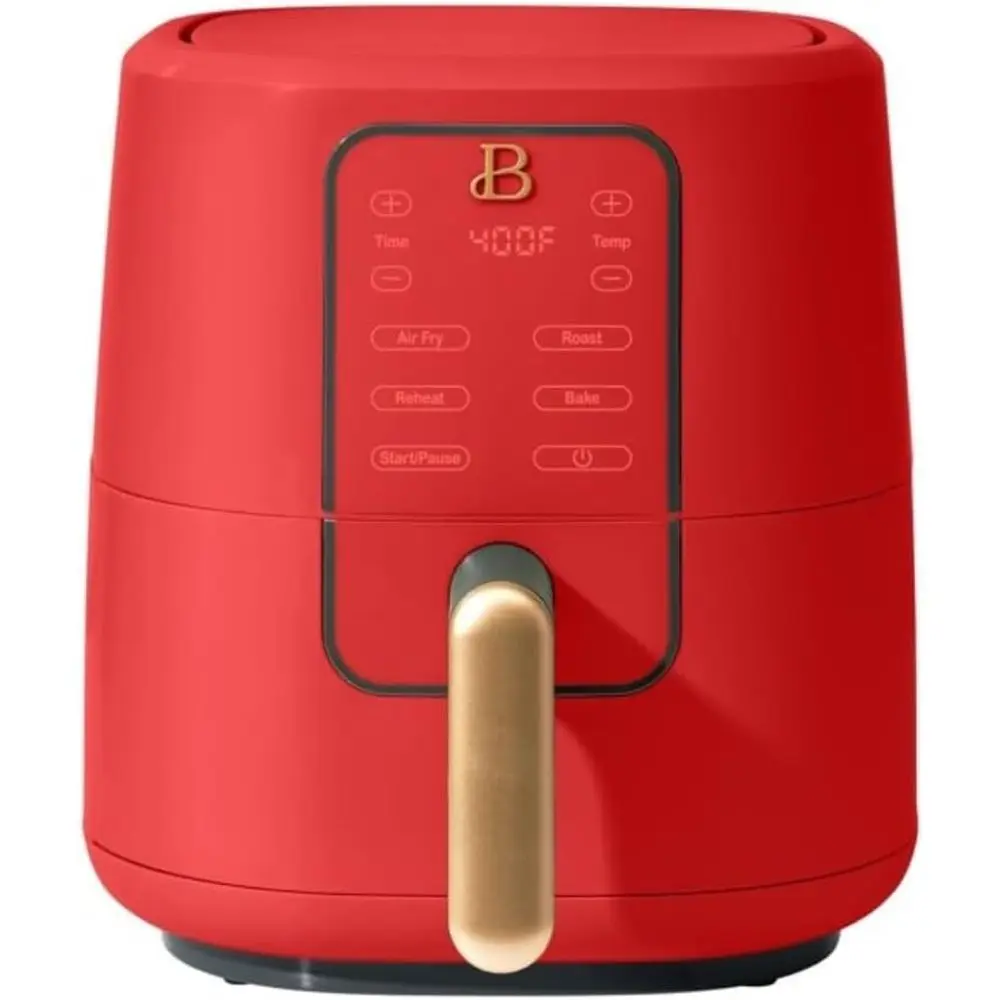 Freidora de Aire Digital de 3 Cuartos de Galón con TurboCrisp, Diseño Compacto, 4 Ajustes Preestablecidos para Asar y Recalentar, Rojo Tomate