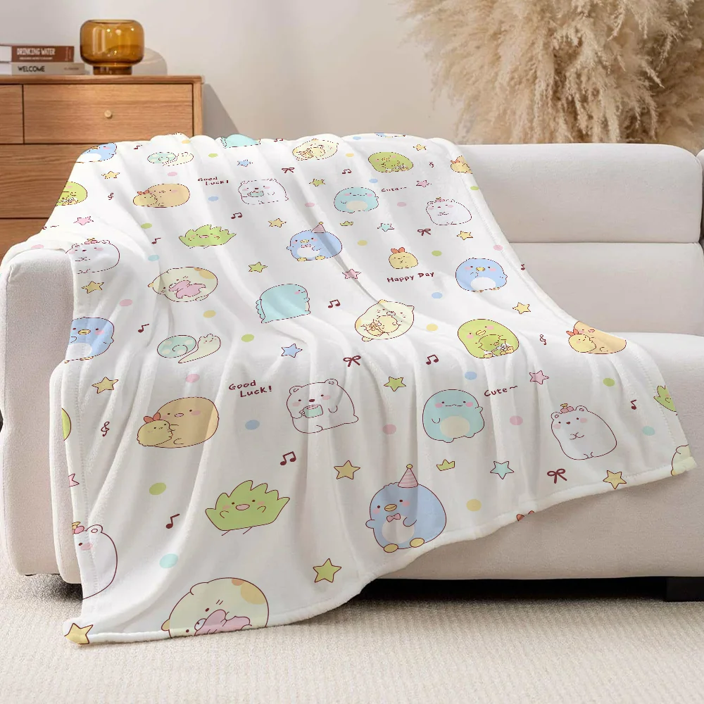 S-Sumikko Gurashi Blanket Soft Warm And Thick Perfect For Bedroom Living Room Bed Sofa Camping Picnic Office Gift