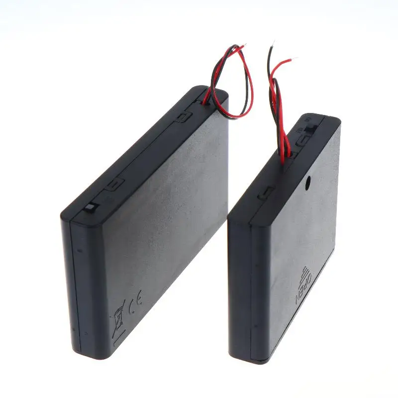 Battery Box AA Battery Holder Storage Case Box With Switch And Cover For AA Batteries Standard Container 1 2 3 4 6 Slots