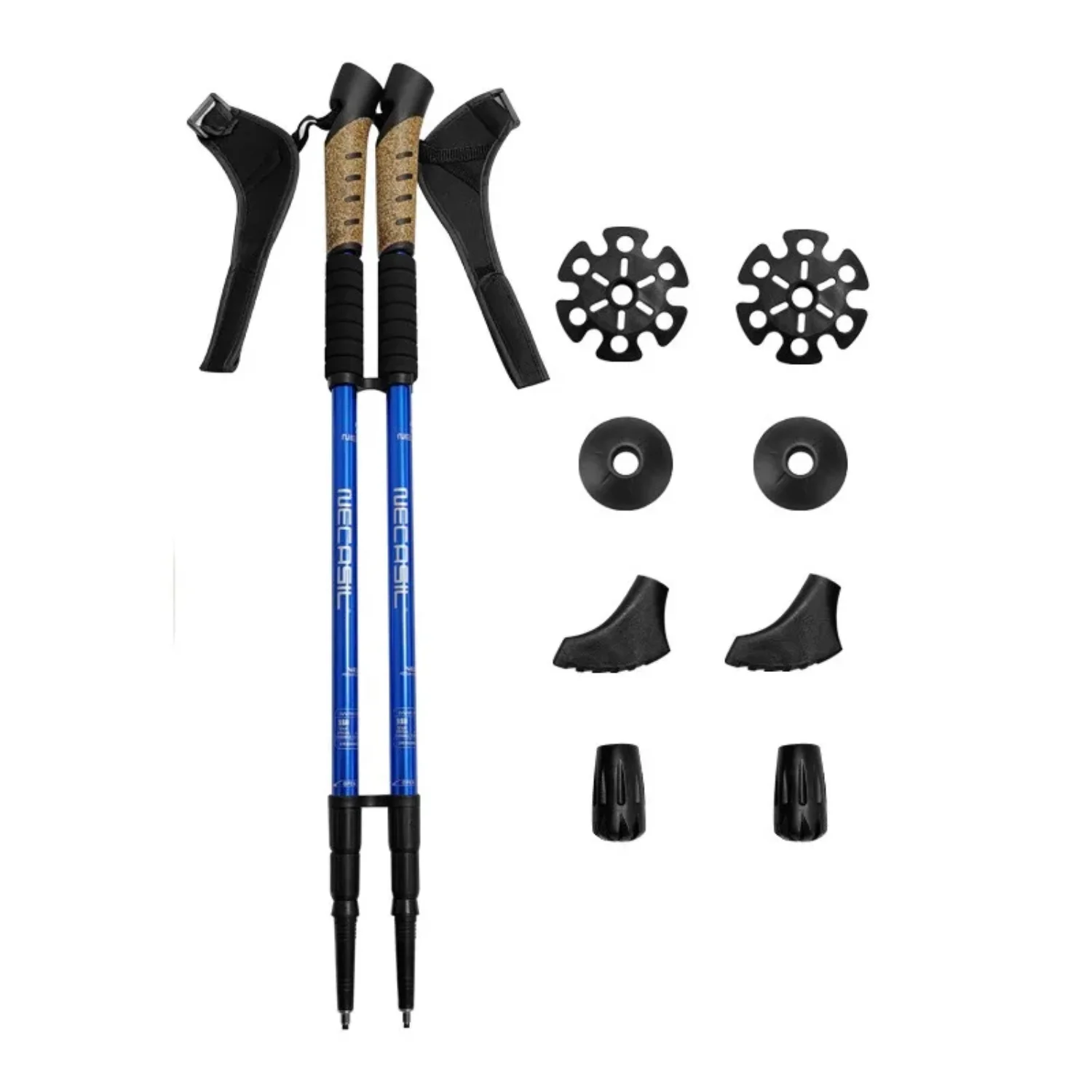 Straight Shank Mountaineering Stick 6061 Aluminum Alloy Inner Lock Mountaineering Stick G203 Nordic Off road Walking Stick Set