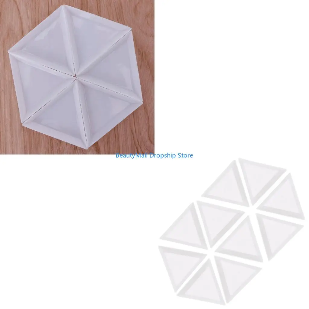 40JD Rhinestones Paint Art Storage Box 10 Grids Clear Container Plastic Round Bead Storage Containers Jewelry Organiz