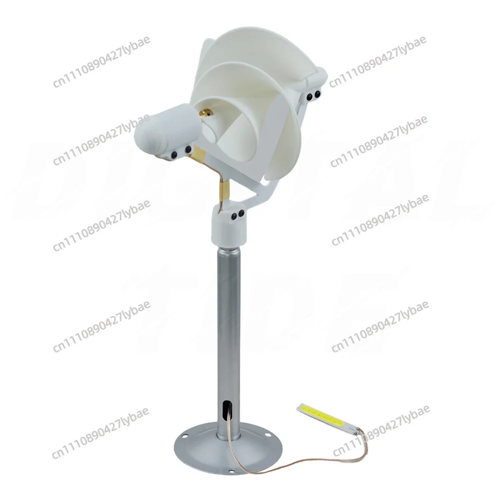 1-10W Spiral Wind Turbine Model with LED Light Rose shaped Breeze Start Scientific Experiment Generator