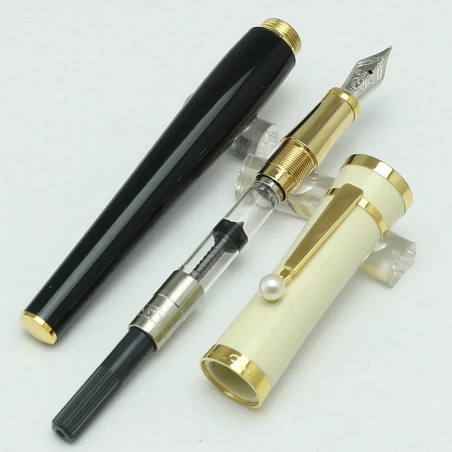 إصدار محدود من مشبك الذهب الفضي Greta Garbo الراتنج نافورة معدنية موضة أقلام الكرة الدوّارة الكتابة مكتب القرطاسية