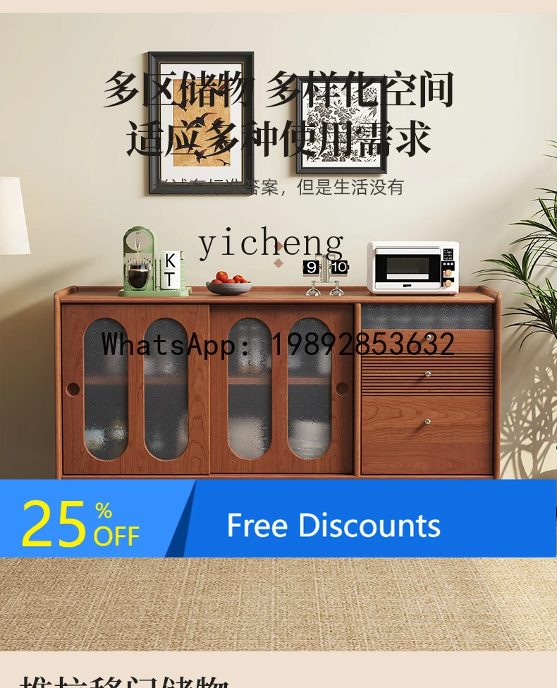 

medieval style all solid wood cherry wood dining side cabinet living room against the wall bedroom storage cabinet