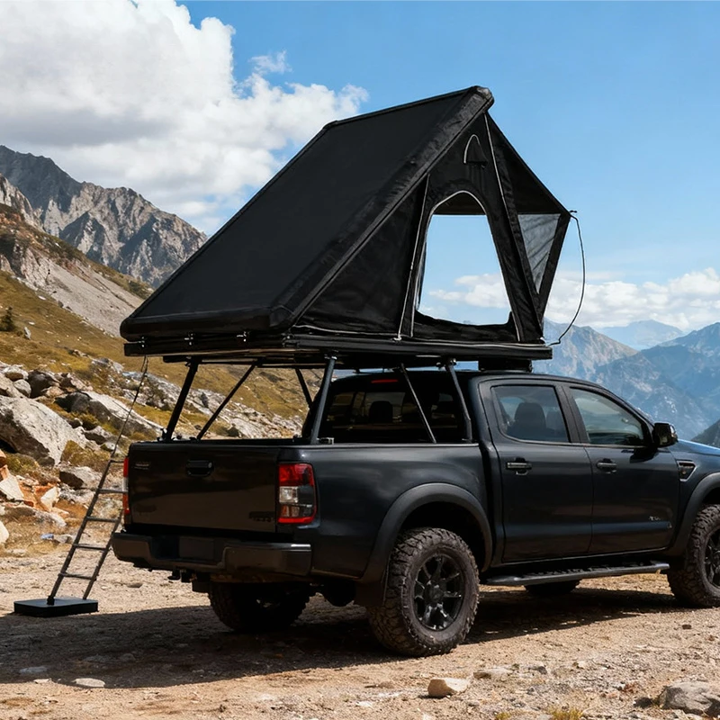 High Quality 4x4 Off-Road Overland Hydraulic Hard Shell Aluminum Rooftop Tent 4-Season 2-Person 3000mm Waterproof For SUV Pickup