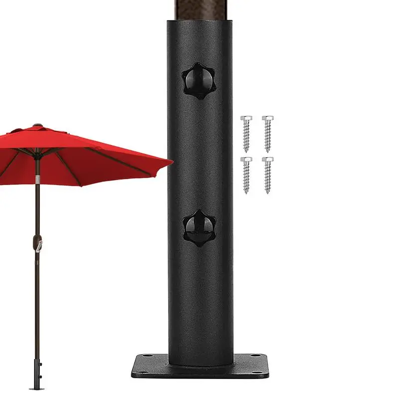 

Patio Umbrella Base Two Handles Parasol Standing Base Outside Space-Saving Sunshade Canopy Holder For Flag Poles Fairy Lights