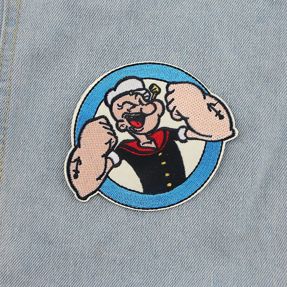 Cartoon Character Patch Embroidered Patches For Clothing Stickers Stripes Cartoon Patch Iron On Patches On Clothes Decor