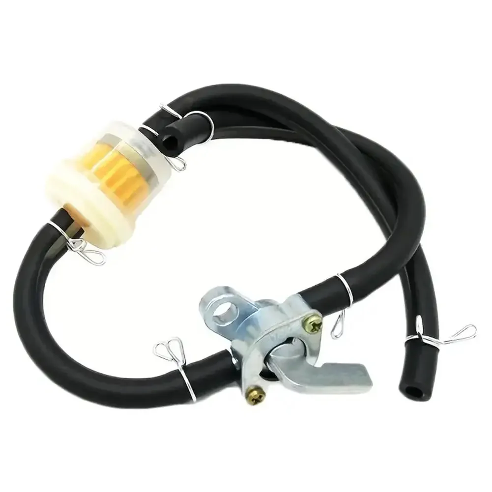 6mm Motorcycle Petrol Fuel Tap Valves On/Off Switch + Oil tube+Oil filter Inline Petcock Pit Dirt Bike ATV UTV Scooter Gasoline