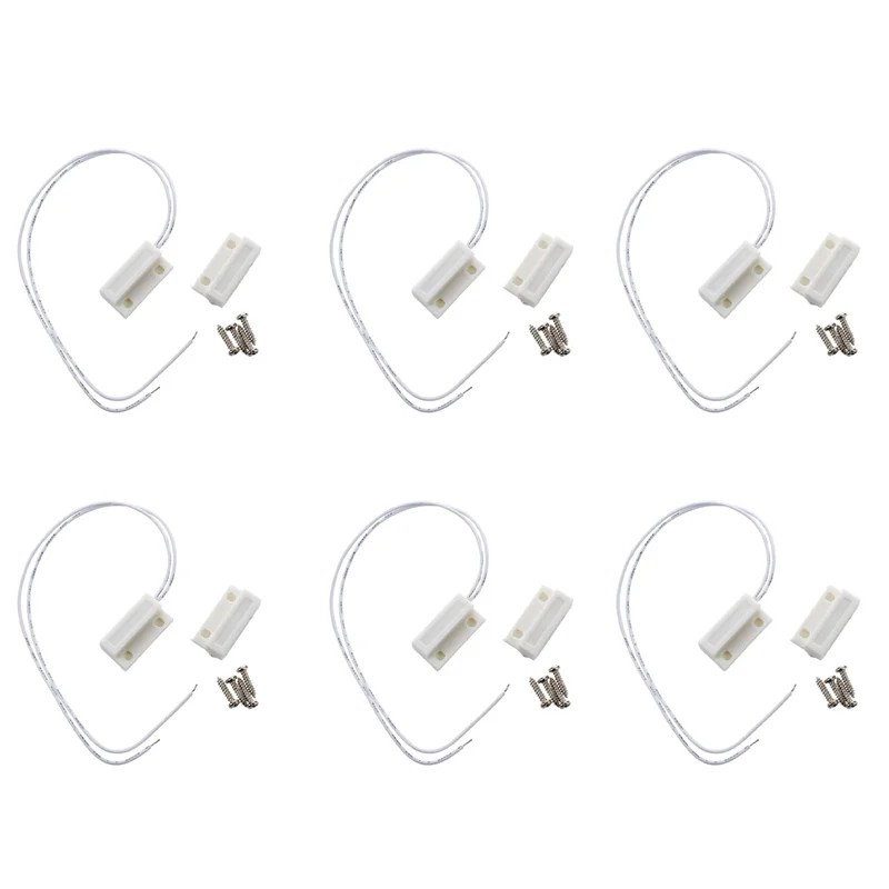 

IDUD 12X White Door Window Contacts Magnetic Reed Switch Sensor