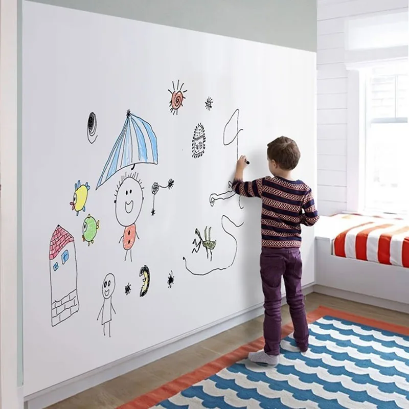 

Soft Rubber White Board Wall Sticker, Blackboard Display Board, Children's Graffiti Painting Sticker, Hanging Wordpad, 50x100cm