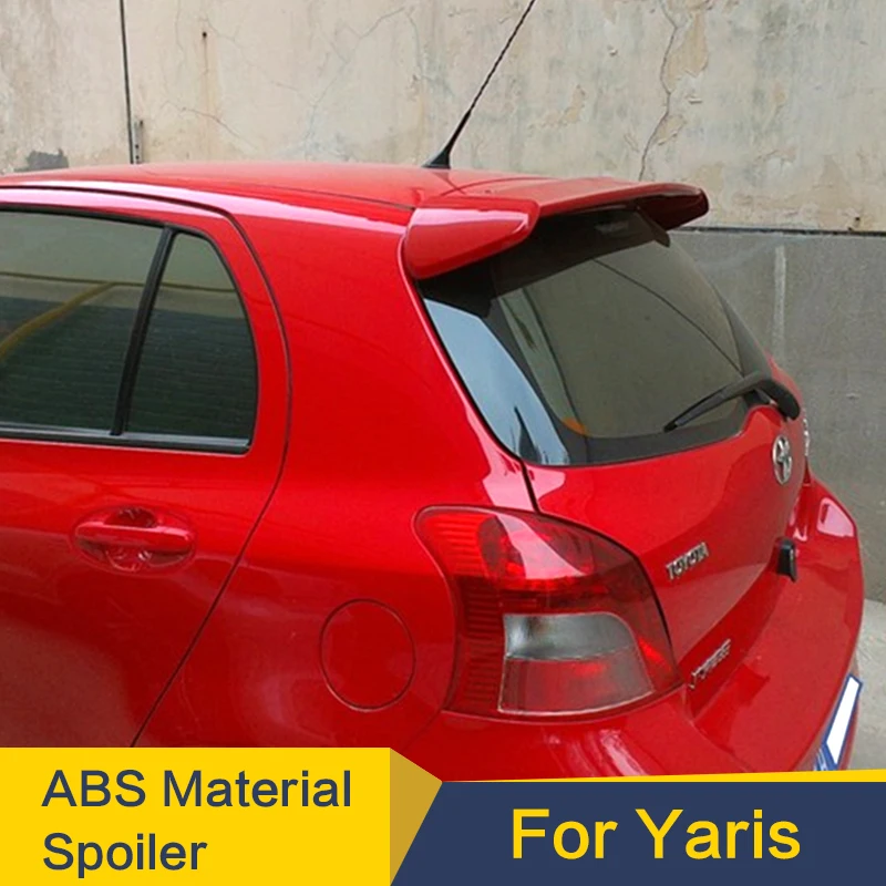 Gloss Black Spoiler for Toyota Yaris Hatchback 2008 09 10 11 12 13 Rear Boot Ducktail Wing Decoration Accessories