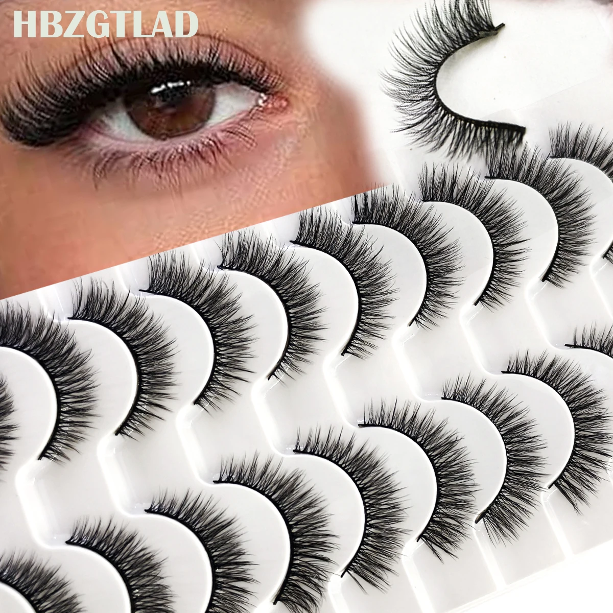 NEUE 10 Paar Natürliche Falsche Wimpern Gefälschte Wimpern Lange Make-Up 3d Nerz Wimpern Verlängerung Wimpern Nerz Wimpern für Schönheit CMJ8D-04