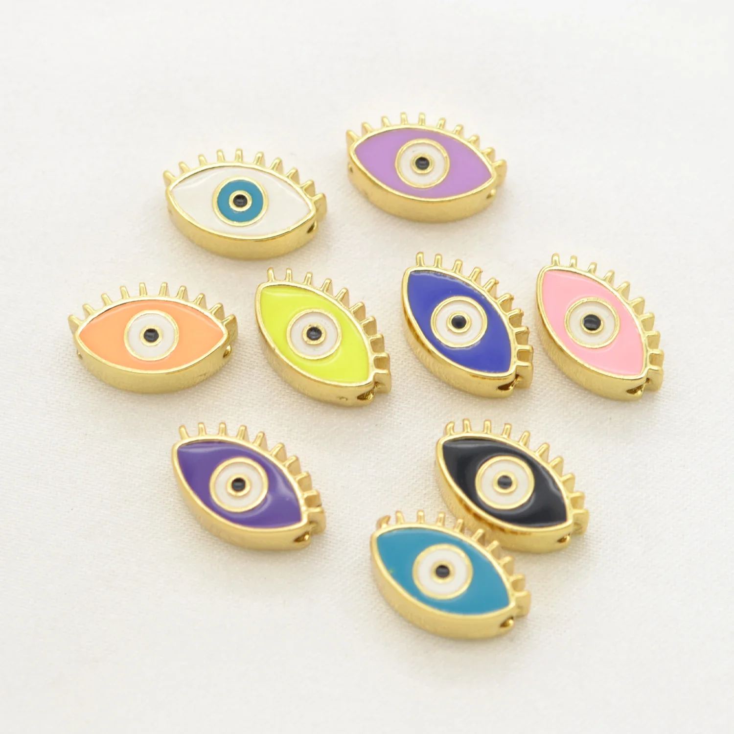 

Colorful Turkish Evil Eye Beads for Jewelry Making Enamel Accessories Spacer Bead Loose Beads Diy Necklace Bracelet Charms