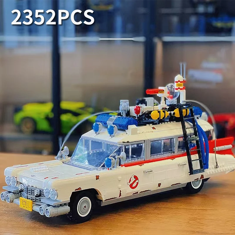 Blocs de construction ECTO-1, 2352 pièces, modèle de voiture, ornement, briques d'exposition Moc pour enfants et adultes, jouets, cadeaux d'halloween et de noël, en Stock
