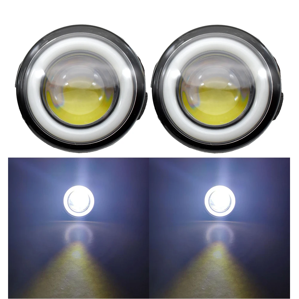 2 sztuk Super jasne LED światła przeciwmgielne + anioł oko biały dla Nissan x-trail (T31) zamknięty pojazd terenowy 2007-2013 — zdjęcie 6