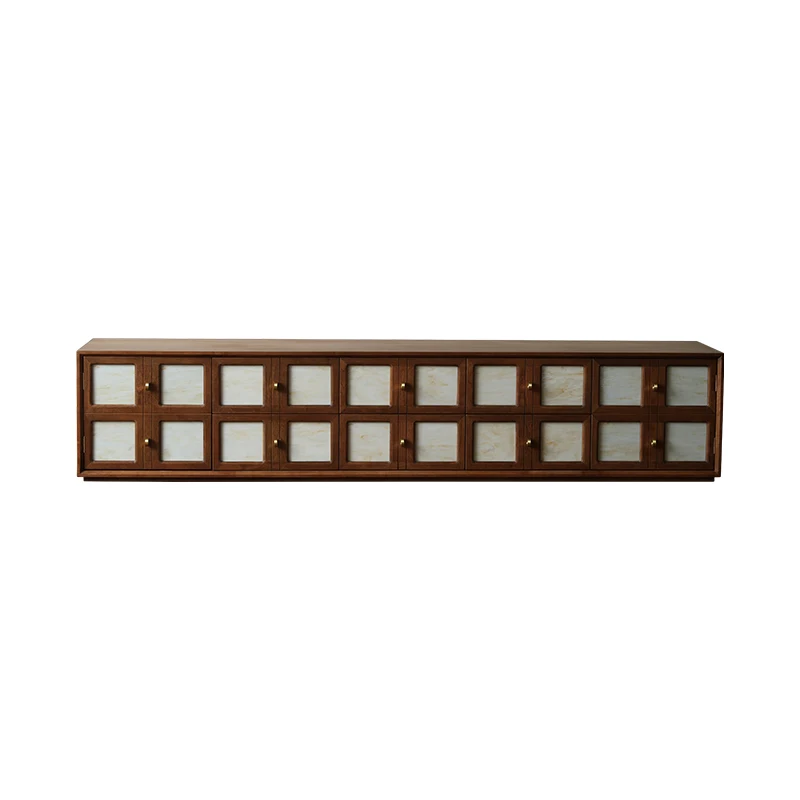 

Simple combination of French retro cherry wood TV cabinet