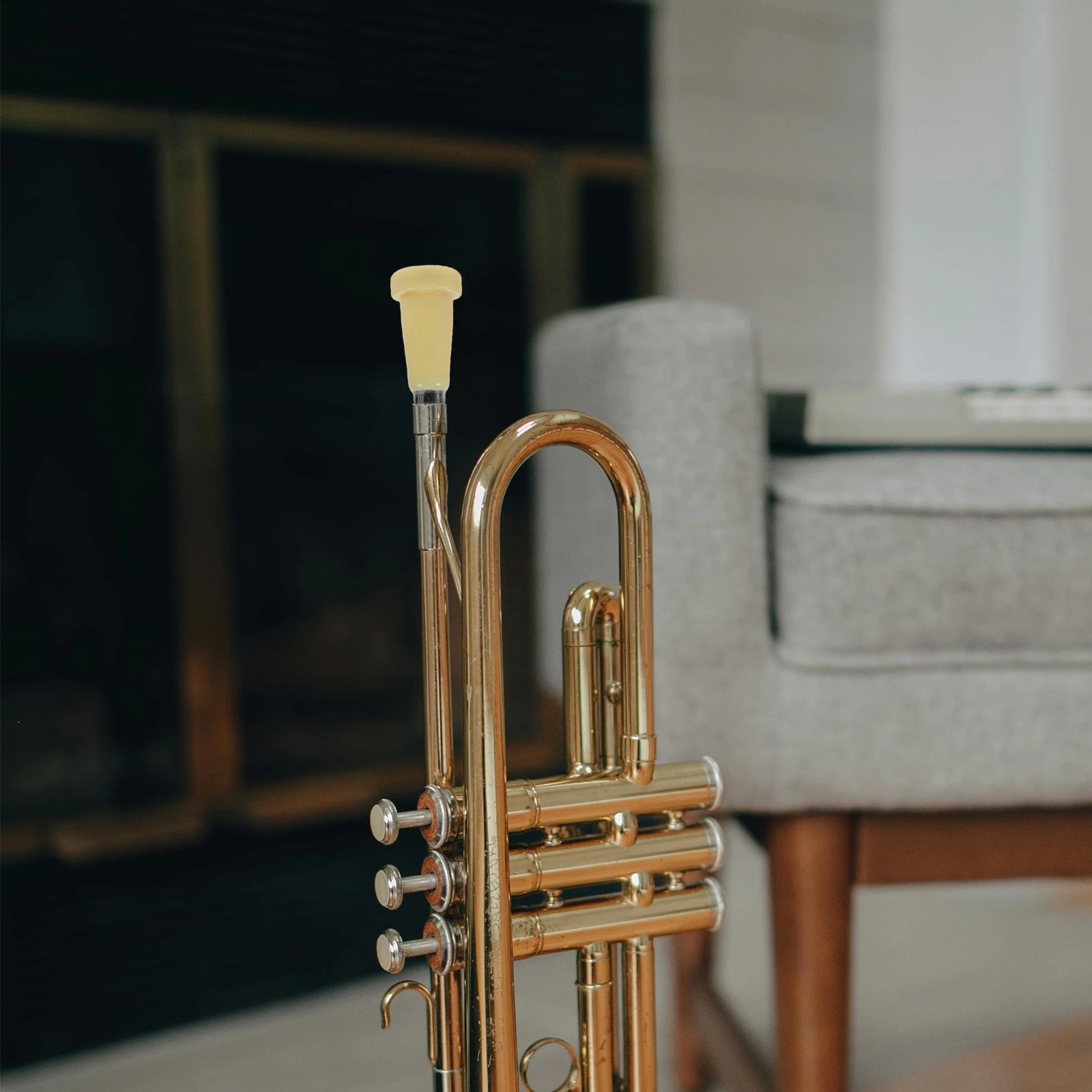 

Trumpet Mouth Beginners Mouthpiece Clarinet Pad Bass Horn for Curved Metal Flute Instrument