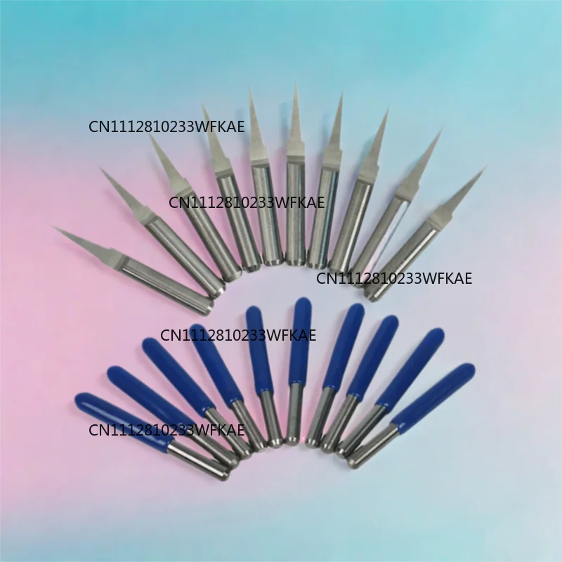 10-Piece 3.175mm Carbide PCB V-End Mill 10/20/30 LY numerical control milling cutter engraving machine tool