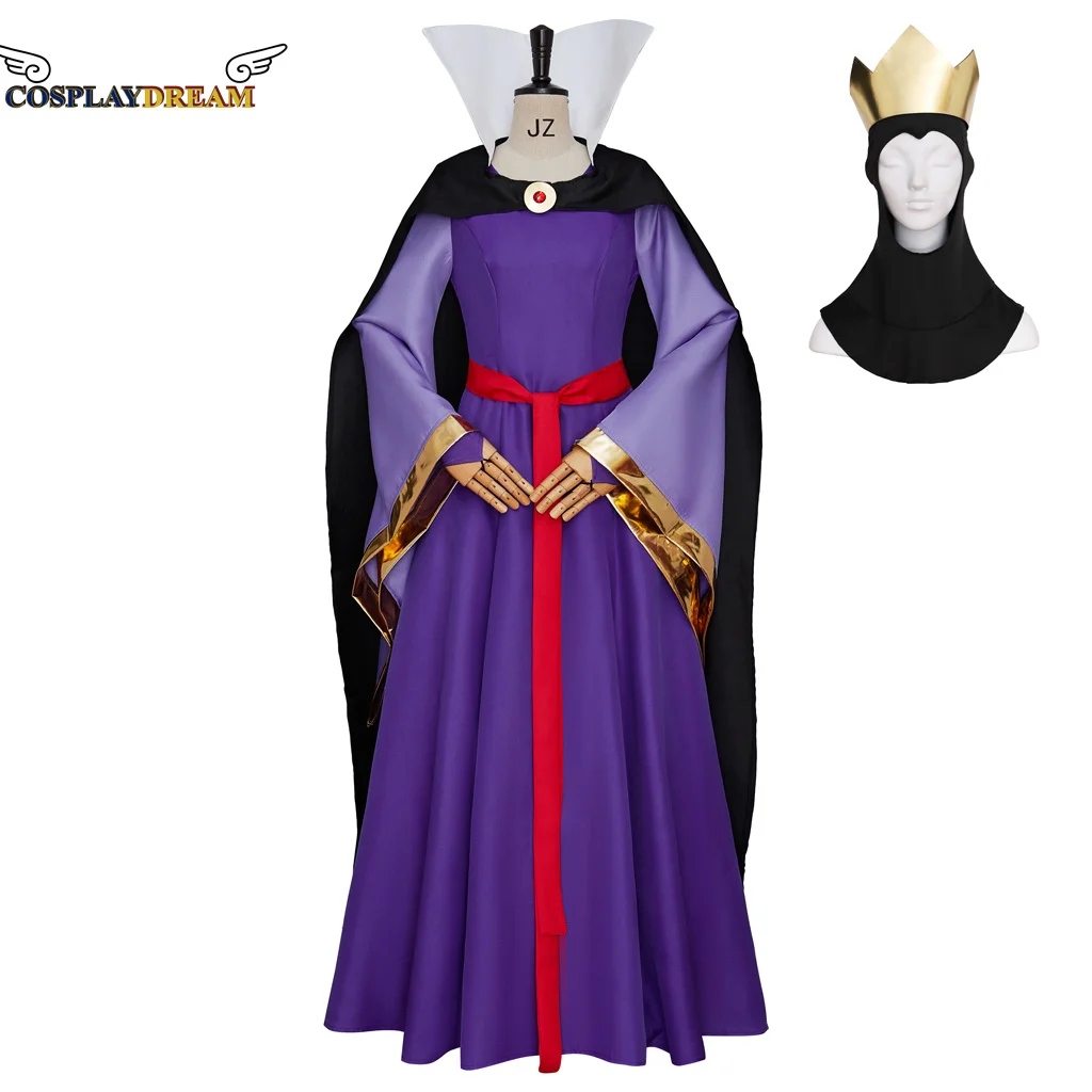 (in stock) Evil Queen CostumeThe Snow COS Evil Queen Cosplay Costume Outfit Adult Halloween Carnival Cosplay Costumes