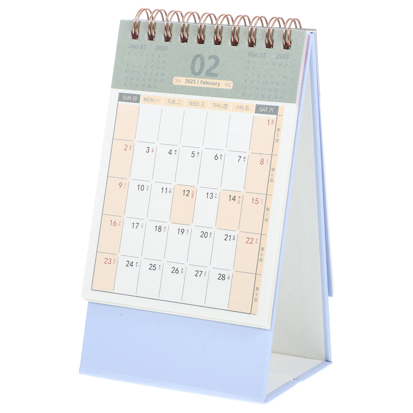 2025 Desk Calendar 2024 Small Daily Use Decorative Standing Home Supplies Delicate