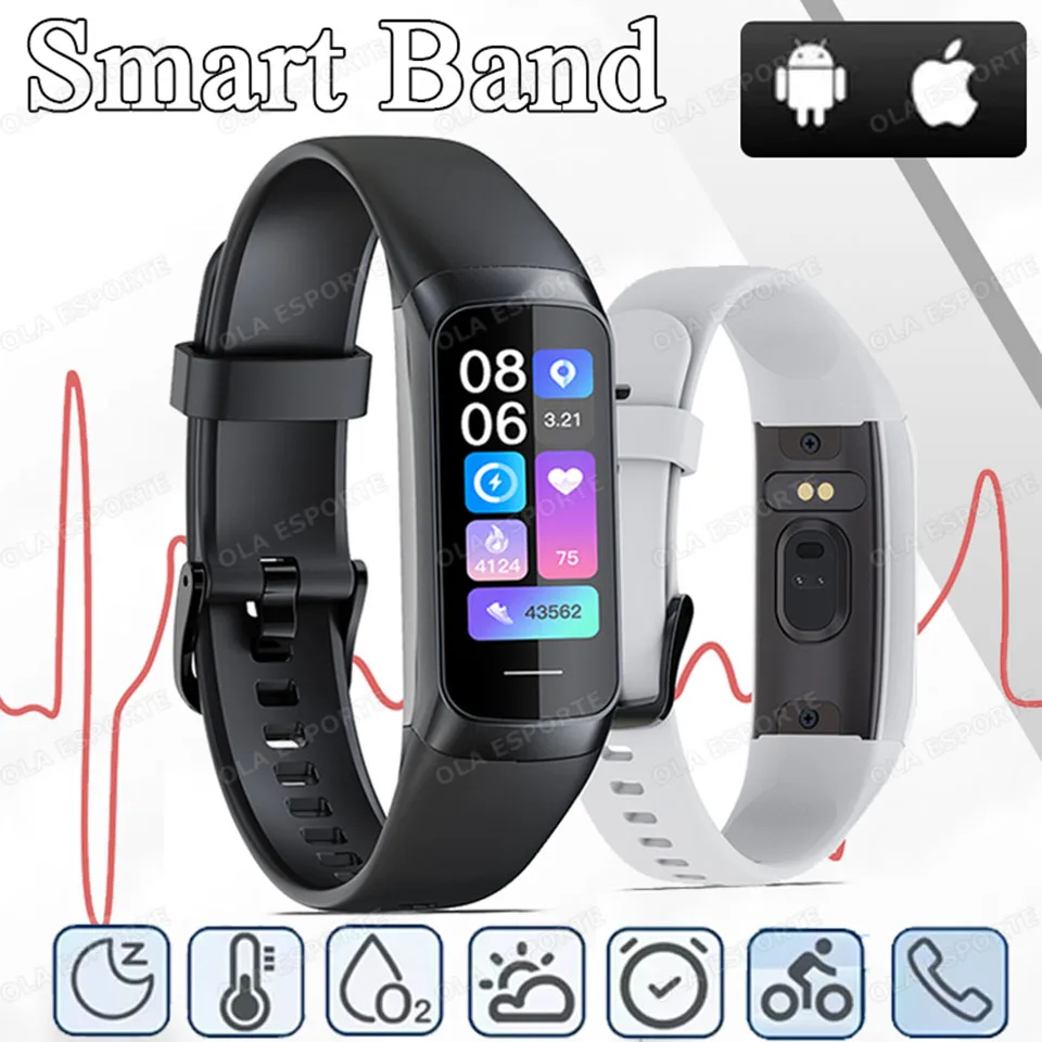 

Smart Bracelet BT Call AMOLED Watch Remote Camera Heart Rate Temperature Step Count Sports Health Monitoring Bracelet Smartwatch