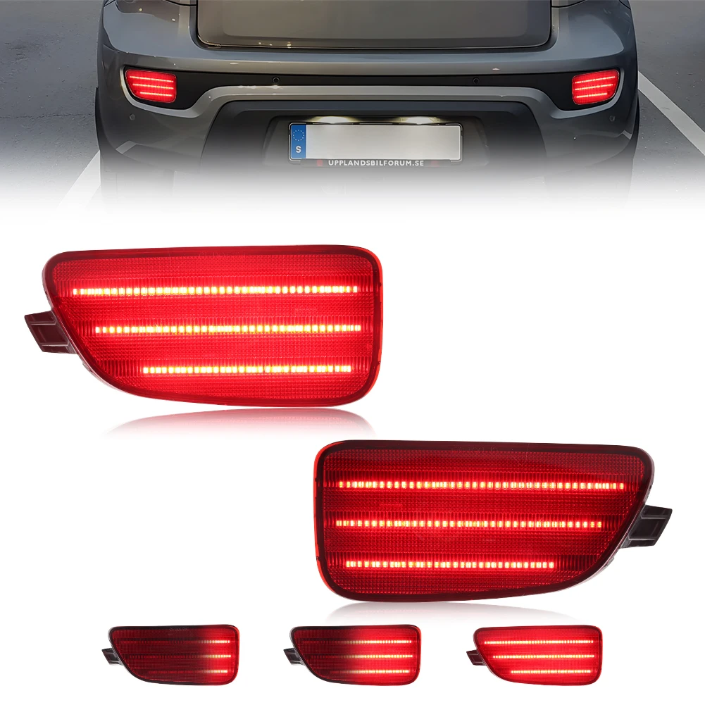 

2X задний стоп-сигнал дневного света задний фонарь DRL указатель поворота отражатель красный светодиод для Kia Soul 2012-2013