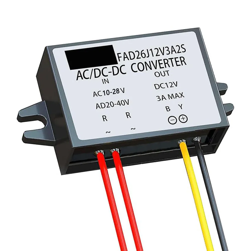 AC-DC Current Converter 12V (10-28V) AC Input Stable Output 12V DC Voltage Conversion With IP68 Waterproof For Display Screens
