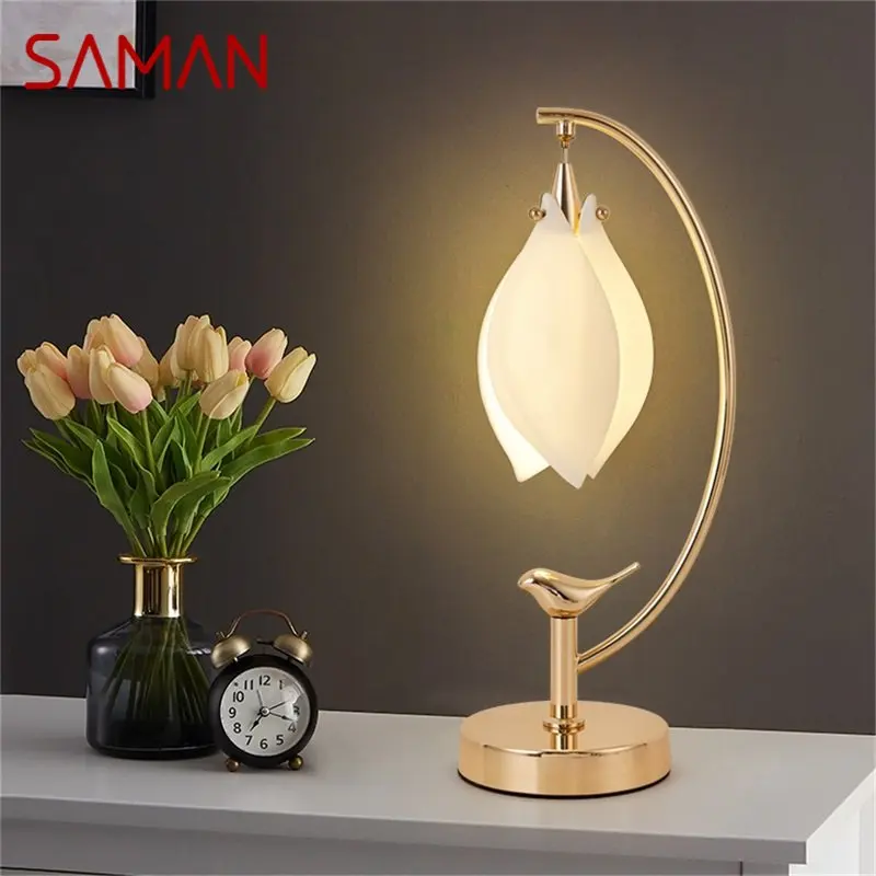 Saman postmoderne Tisch lampe kreative LED Schreibtisch leuchte für zu Hause Wohnzimmer Schlafzimmer Nacht dekoration