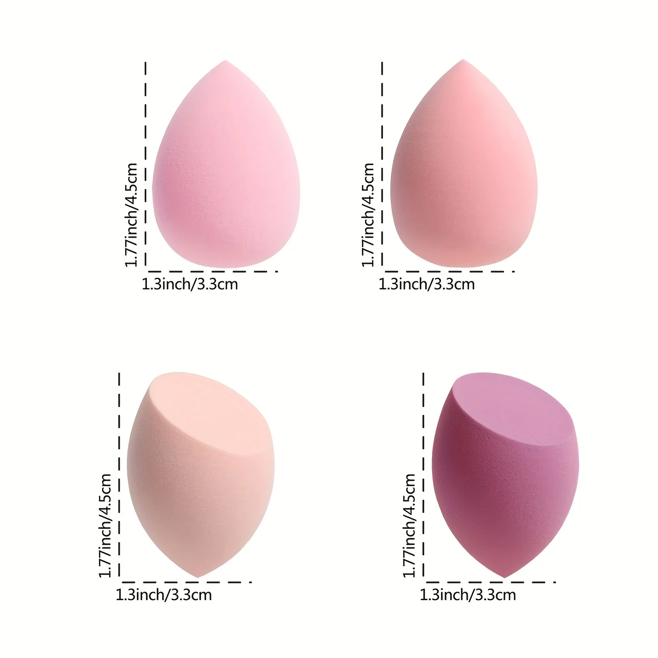 6Pcs Hydrophilic Makeup Sponges-Latex-Free Multi-Color Blenders for Liquid/Cream/Powder|Pore-Blurring All Skin Types Travel Kit