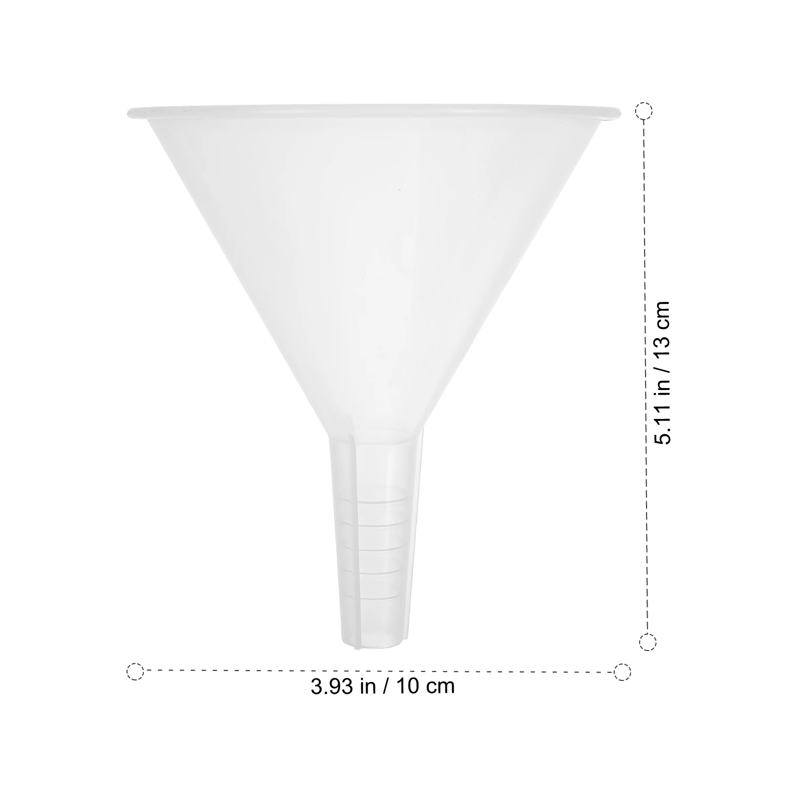 

5pcs Plastic Funnel Clear Triangle Laboratory Filling Tools Lightweight Experiment Filter Funnel Teaching Equipment