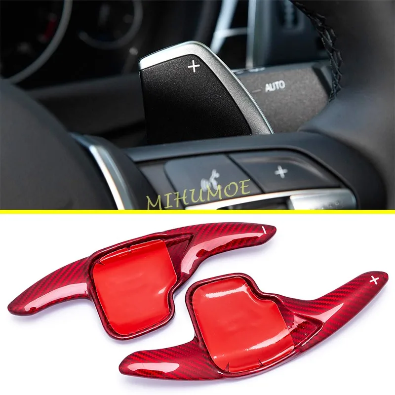 

Real Carbon Fiber Steering Wheel Paddle Shifter Extension For BMW F20 F22 F30 F31 F34 F36 F10 F11 F12 F48 F39 F25 F15 F16 Red