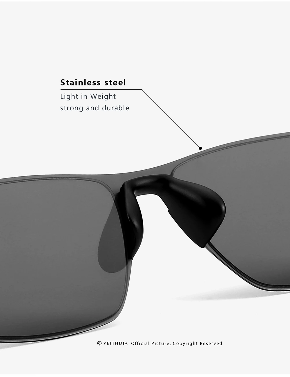 VEITHDIA männer Sonnenbrille Angeln Polarisierte UV400 Nylon Objektiv Im Freien Fahren Brillen Edelstahl Sonnenbrille Für Männliche V8226 – Detail 16