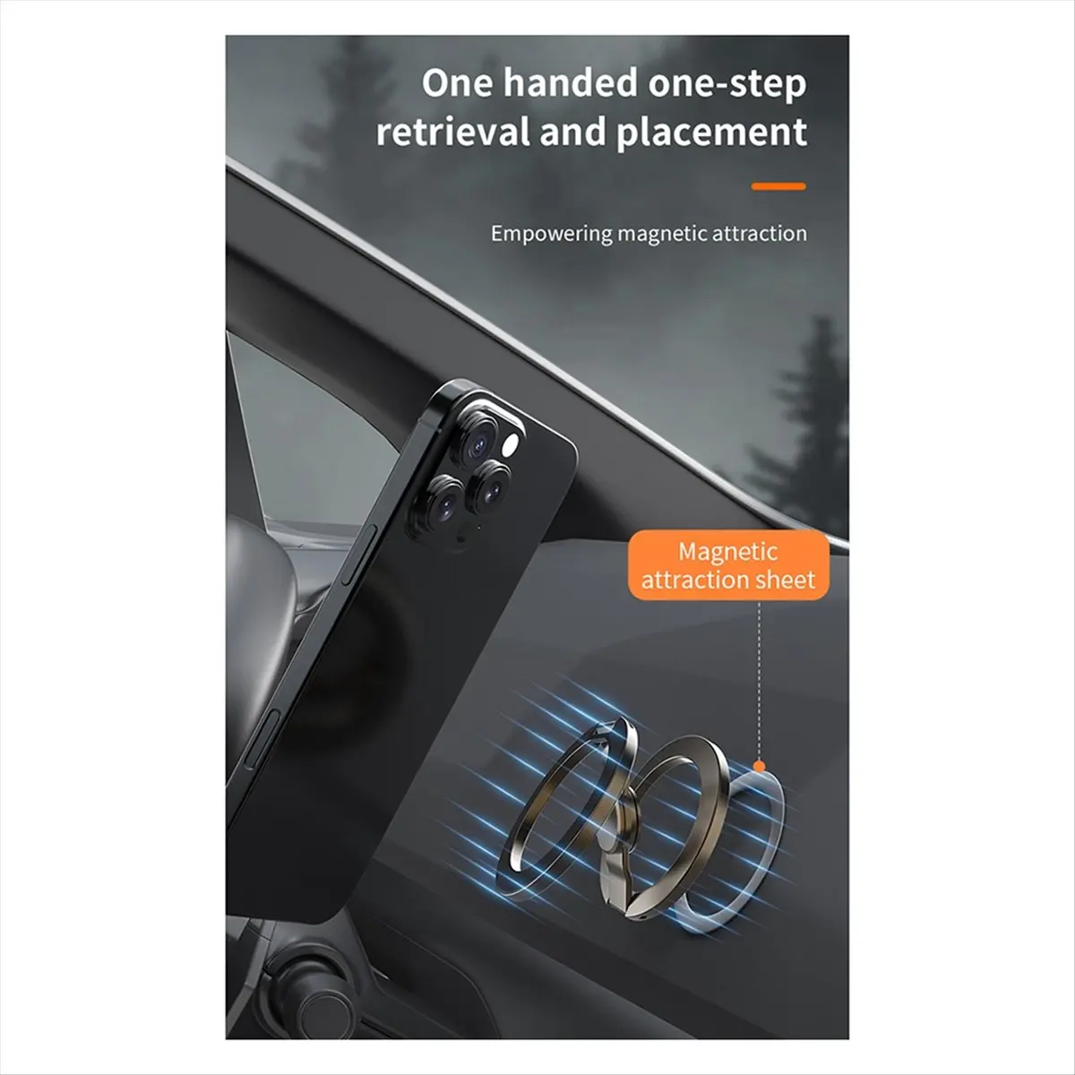 B21B Portable Magnetic Phone Stand with Fingertip Gyroscope Stress Relieving Toy Desk Accessory for Home and Travel A