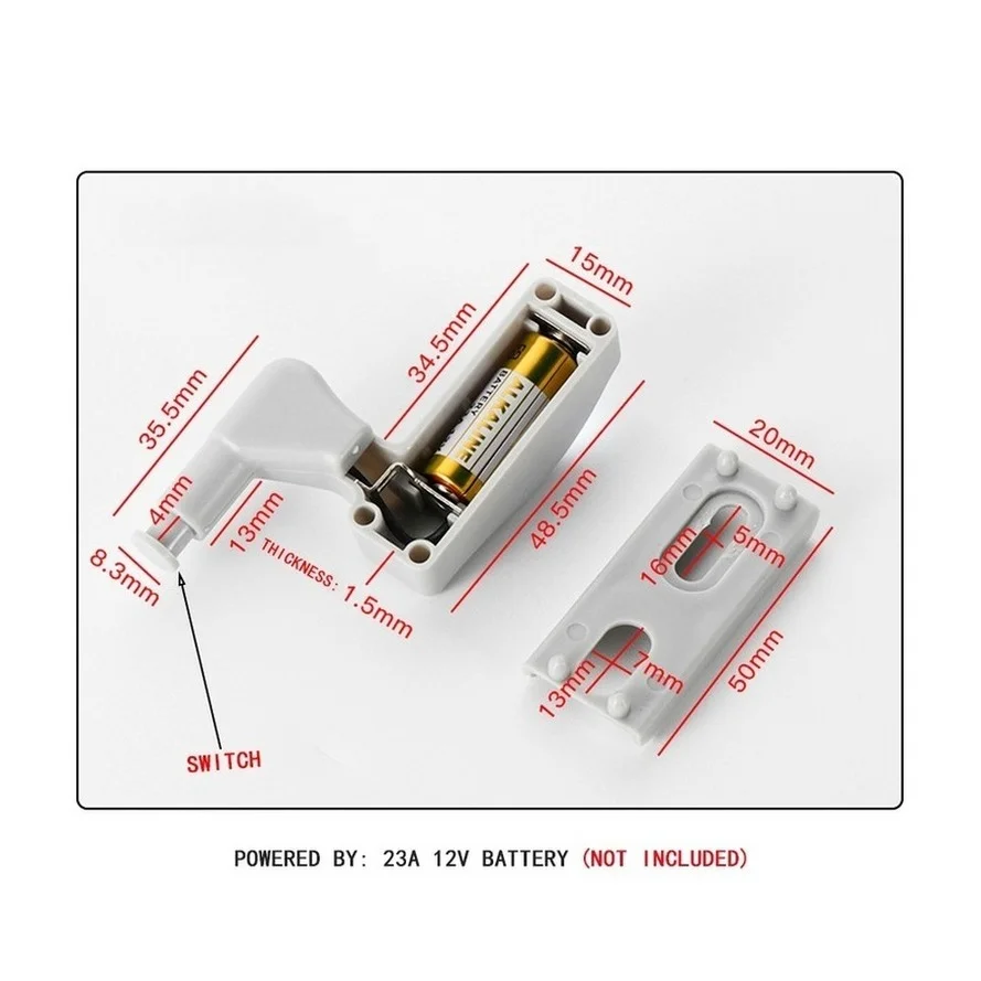 Muunn-LED Inner Hinge Lamp, sob as luzes do armário, armário universal, armário, luzes do sensor para o quarto, cozinha, armário da lâmpada da noite