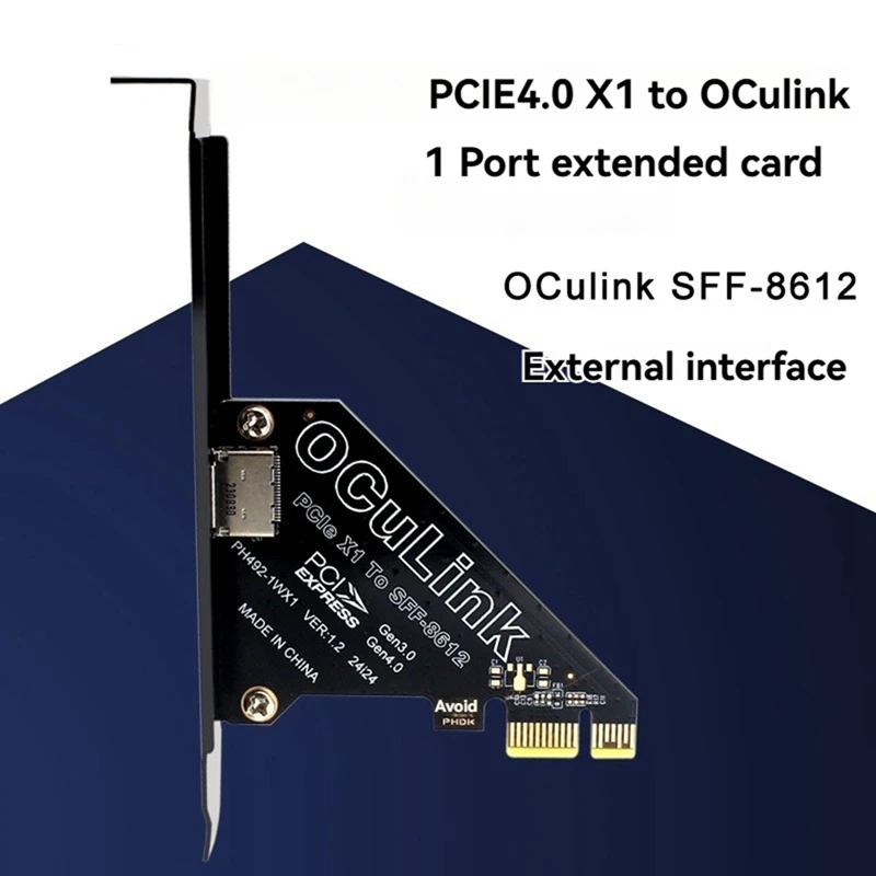 Pcie4.0 X8 To 2Port SFF8611&8612 Oculink Expansion Card To SFF-8639 U.2 SSD For External Graphics Card For Win/Linux