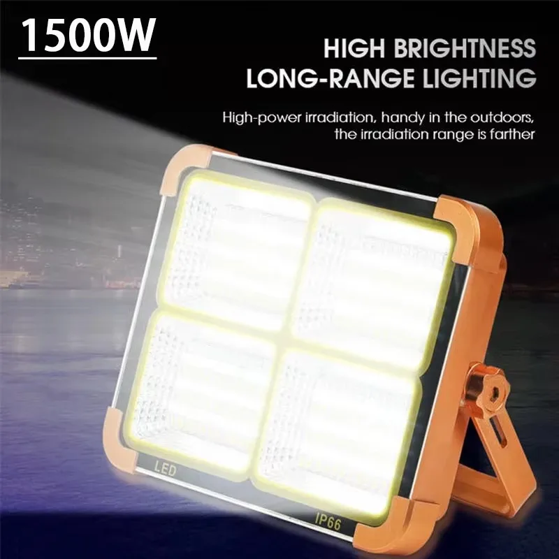 Floodlight USB Rechargeable Portable Solar LED Tent Light Lantern Emergency Camping Bulb Outdoor Work Light