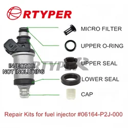 OEM 06164-P2A-000 Fuel Injectors Nozzle Kits Plastic Cap Micro Filter oring Seal For Honda Civic  DEL SOL S For Honda Accord1.6L