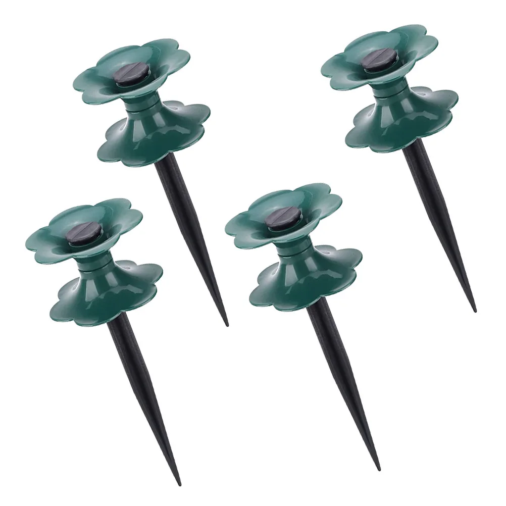 เดือยยึดสายยาง 4 ชิ้น แบบหนา สำหรับงานหนัก อุปกรณ์ป้องกันต้นไม้ สายยางรดน้ำ  แบบยาว ทำจากพลาสติก สำหรับสนามหญ้า สวน และลานบ้าน