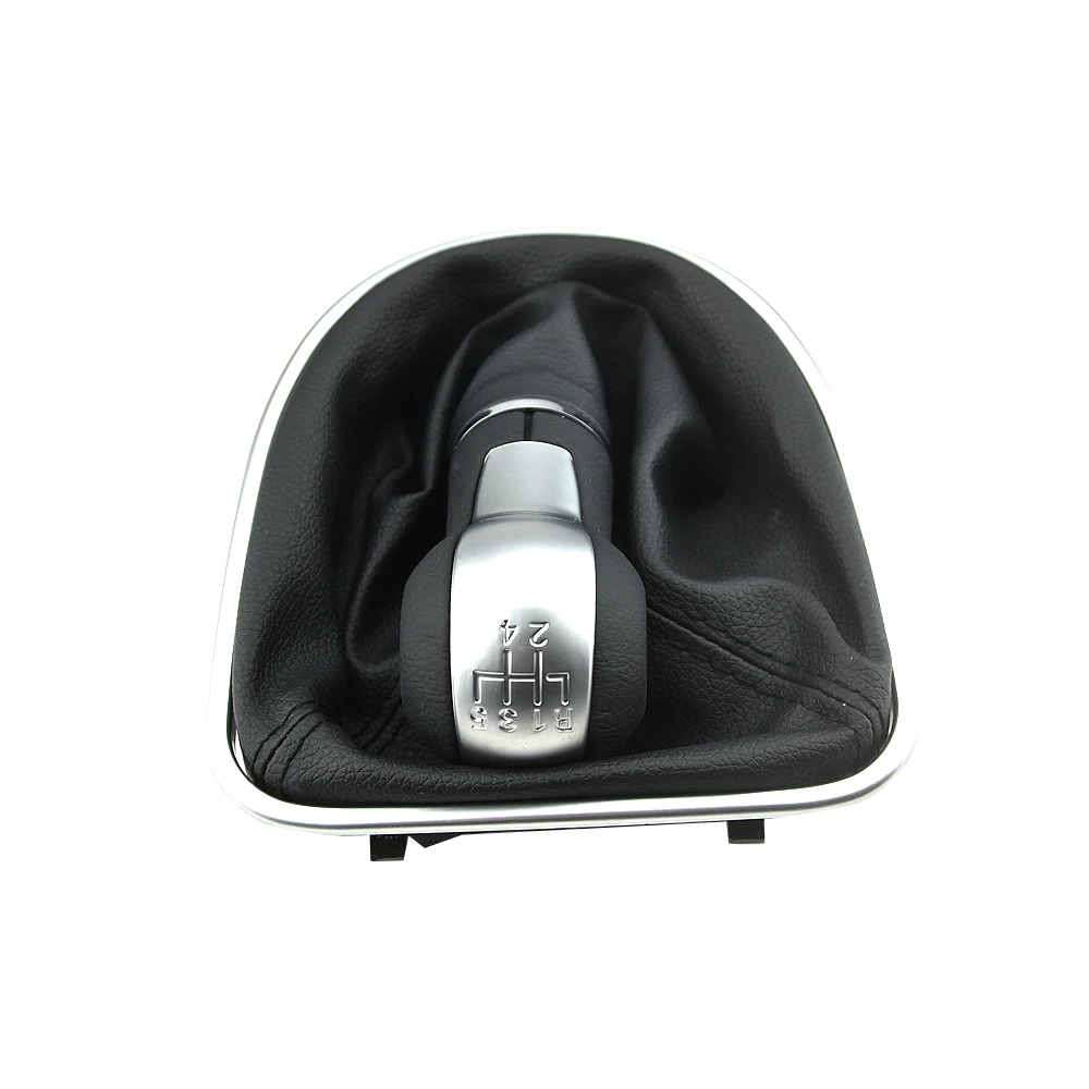 Fit For Seat Toledo III 2004-2009 Gear Shift Knob Lever Shifter 5 6 Speed ABS With Leather Gaiter Complete Sets